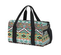 Bolsa de deporte étnica bohemia geométrica para fin de semana, bolsa de viaje casual, para viajes, gimnasio, para niños, niñas, niños, mujeres y hombres