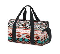 Bolsa de deporte étnica étnica tribal étnica geométrica para fin de semana, bolsa de viaje casual, para viajes, gimnasio, para niños, niñas, niños, mujeres y hombres