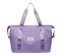 Bolsa de deporte extensible para mujer, equipaje, cabina de hombre, bolsa de viaje, ligera, con mojado separado, equipaje de mano Week-End resistente al agua, lavanda, Se référer au descriptif