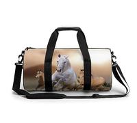 Bolsa De Deporte Gimnasio Caballo Corriendo Bolsa De Viaje Bolsa Deportiva Duffel Bag Bolsa De Natación para Hombre Mujer 45x23x23cm