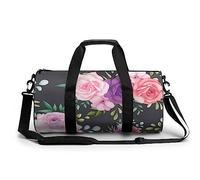 Bolsa De Deporte Gimnasio Flor Púrpura Bolsa De Viaje Bolsa Deportiva Duffel Bag Bolsa De Natación para Hombre Mujer 45x23x23cm