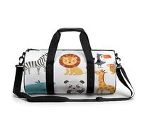 Bolsa De Deporte Gimnasio León Rinoceronte Mono Bolsa De Viaje Bolsa Deportiva Duffel Bag Bolsa De Natación para Hombre Mujer 45x23x23cm
