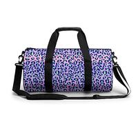 Bolsa De Deporte Gimnasio Leopardo Morado Bolsa De Viaje Bolsa Deportiva Duffel Bag Bolsa De Natación para Hombre Mujer 45x23x23cm