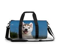 Bolsa De Deporte Gimnasio Lindo Perro Husky Bolsa De Viaje Bolsa Deportiva Duffel Bag Bolsa De Natación para Hombre Mujer 45x23x23cm