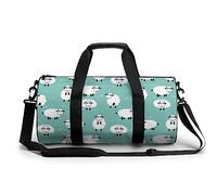 Bolsa De Deporte Gimnasio Oveja Blanca Bolsa De Viaje Bolsa Deportiva Duffel Bag Bolsa De Natación para Hombre Mujer 45x23x23cm