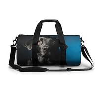Bolsa De Deporte Gimnasio Perro Labrador Negro Bolsa De Viaje Bolsa Deportiva Duffel Bag Bolsa De Natación para Hombre Mujer 45x23x23cm