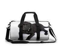 Bolsa De Deporte Gimnasio Perro Labrador Negro Bolsa De Viaje Bolsa Deportiva Duffel Bag Bolsa De Natación para Hombre Mujer 45x23x23cm