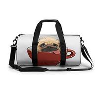 Bolsa De Deporte Gimnasio Perro Pug Bolsa De Viaje Bolsa Deportiva Duffel Bag Bolsa De Natación para Hombre Mujer 45x23x23cm