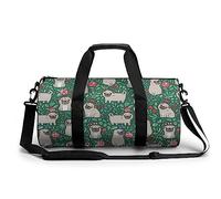 Bolsa De Deporte Gimnasio Perro Pug Bolsa De Viaje Bolsa Deportiva Duffel Bag Bolsa De Natación para Hombre Mujer 45x23x23cm