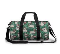 Bolsa De Deporte Gimnasio Perro Pug De Dibujos Animados Bolsa De Viaje Bolsa Deportiva Duffel Bag Bolsa De Natación para Hombre Mujer 45x23x23cm