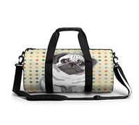 Bolsa De Deporte Gimnasio Perro Pug De Dibujos Animados Bolsa De Viaje Bolsa Deportiva Duffel Bag Bolsa De Natación para Hombre Mujer 45x23x23cm