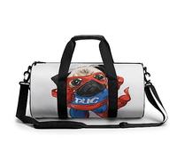 Bolsa De Deporte Gimnasio Pug Perro Fly Bolsa De Viaje Bolsa Deportiva Duffel Bag Bolsa De Natación para Hombre Mujer 45x23x23cm