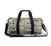 Bolsa De Deporte Gimnasio Vaca Zorro Cabra Bolsa De Viaje Bolsa Deportiva Duffel Bag Bolsa De Natación para Hombre Mujer 45x23x23cm