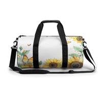 Bolsa De Deporte Girasoles Florales Mariposa Bolsa De Viaje Duffel Bolsa Redonda Gimnasio Bolsa Fitness