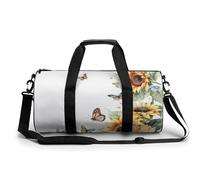 Bolsa De Deporte Girasoles Florales Mariposa Bolsa De Viaje Duffel Bolsa Redonda Gimnasio Bolsa Fitness