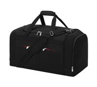 Bolsa de deporte grande para hombre - Bolsa de viaje grande con fondo duro y compartimento para zapatos para deportes y viajes, Negro , 60x33x35 cm, Bolsa de deporte grande para hombre