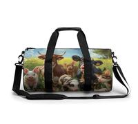 Bolsa De Deporte Granja Animales Cerdo Vaca Gato Lindo Bolsa De Viaje Duffel Bolsa Redonda Gimnasio Bolsa Fitness