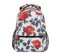 Bolsa De Deporte Hojas De Flores Tinta De Flores Blanca | Bolsa de Viaje clásico Mochila Escolar Para Gimnasio