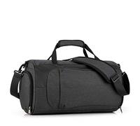 Bolsa de Deporte Hombro de Gran Capacidad a través del Cilindro Bolsa Deportes Nadar Barril Aptitud Equipaje Viaje(Black)