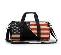 Bolsa de deporte ligera con diseño de pastor alemán con la bandera de Estados Unidos, para hombres y mujeres, Estilo:, 17.7in/9in/9in, MHXYZHW