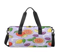 Bolsa de deporte ligera para gimnasio, con diseño de manzanas, pomelo y limón, bolsa de viaje para hombres y mujeres (color fruta), Manzanas, pomelo, limón, 17.6(L) x 9(W) x 9(H) inch