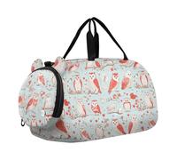 Bolsa de deporte ligera para gimnasio, diseño de búho, árbol, pájaro, búho, con compartimento para zapatos, para niños y niñas, Lindo pájaro búho rojo