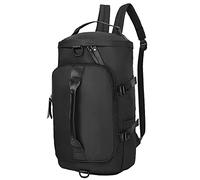 Bolsa de deporte ligera y plegable unisex para fin de semana, viajes, fitness, bolsa de noche, bolsa de lona para mujer o coche, Black, Talla única