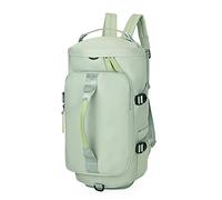 Bolsa de deporte ligera y plegable unisex para fin de semana, viajes, fitness, bolsa de noche, bolsa de lona para mujer o coche, Green, Talla única