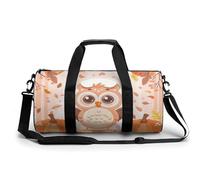 Bolsa De Deporte Lindo Búho Calabazas Hojas De Otoño Bolsa De Viaje Duffel Bolsa Redonda Gimnasio Bolsa Fitness