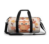 Bolsa De Deporte Lindo Búho Calabazas Hojas De Otoño Bolsa De Viaje Duffel Bolsa Redonda Gimnasio Bolsa Fitness