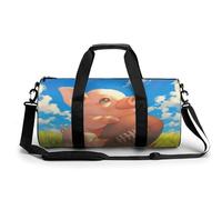 Bolsa De Deporte Lindo Cerdo Y Fútbol Cielo Azul Bolsa De Viaje Duffel Bolsa Redonda Gimnasio Bolsa Fitness