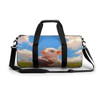 Bolsa De Deporte Lindo Cerdo Y Fútbol Cielo Azul Bolsa De Viaje Duffel Bolsa Redonda Gimnasio Bolsa Fitness