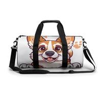Bolsa De Deporte Lindo Perro Corgi Bolsa De Viaje Duffel Bolsa Redonda Gimnasio Bolsa Fitness
