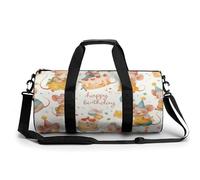 Bolsa De Deporte Lindo Ratón Animal Feliz Cumpleaños Bolsa De Viaje Duffel Bolsa Redonda Gimnasio Bolsa Fitness