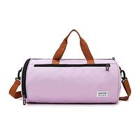 Bolsa de Deporte Moda Bolsa de Deportes Mujer Moda Color sólido Bolsas Viaje Gran Capacidad Oxford Paño Impermeable Gimnasios(Light Purple)