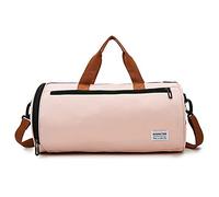 Bolsa de Deporte Moda Bolsa de Deportes Mujer Moda Color sólido Bolsas Viaje Gran Capacidad Oxford Paño Impermeable Gimnasios(Pink)
