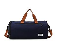 Bolsa de Deporte Moda Bolsa de Deportes Mujer Moda Color sólido Bolsas Viaje Gran Capacidad Oxford Paño Impermeable Gimnasios(Deep Blue)