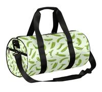Bolsa de deporte para gimnasio, bolsa de deporte para entrenamiento, ligera, para fin de semana, viajes, para hombres y mujeres (verde vegetal), Guisante vegetal, 17.6(L) x 9(W) x 9(H) inch