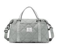 Bolsa de Deporte para Gimnasio para Mujer, Bolsa de Viaje, Bolsa Equipaje de Mano 55x40x20, Bolsa de Fin de Semana, Deporte Nocturno Duffle con Bolsa de Baño,E3-Gris