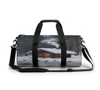 Bolsa de deporte para gimnasio para mujeres y hombres, bolsa de viaje para fin de semana, cabaña en el bosque, bolsa de viaje para viajes, natación, fitness, entrenamiento, deportes, bolsa de lona