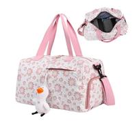 Bolsa de deporte para gimnasio, separación en seco y húmedo con bonito colgante | Bolsa de viaje para organizar equipos de fitness para ropa, paraguas, toallas, Pink, Refer to , Unisex