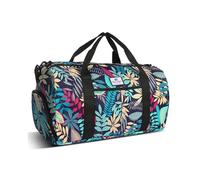 Bolsa de Deporte para Hombre o Mujer, Bolsa de Viaje con Bolsillo húmedo y Compartimento para Zapatos, Hoja De Arce Azul