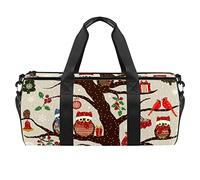 Bolsa de deporte para invierno, Navidad, copo de nieve, alce, ciervo, búho, cardenal en árbol, bolsa de gimnasio, fitness, entrenamiento, bolsa de viaje, bolsa de mano, bolsa de equipo para mujeres y