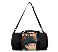 Bolsa de deporte para mujer Anime The Apothecary Diaries Cilindro Bolsa de Deporte Grande Impermeable Bolso de Hombro Dibujos Animados Maomao Impreso Bolsa Carryon Fitness Bag, Tipo 7., 49*26*26CM,