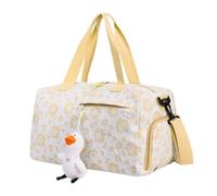 Bolsa de deporte para mujer, bolsa de deporte de gran capacidad con colgante, organización de equipos de fitness, bolsa de viaje para paraguas, botella de agua, pantuflas, Amarillo, Refer to