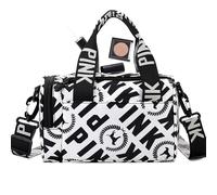 Bolsa de deporte para mujer, ligera, impermeable, con varios compartimentos, bolsa de deporte portátil para exteriores, para senderismo, yoga, entrenamiento, fin de semana y todos los días, blanco