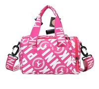 Bolsa de deporte para mujer, ligera, impermeable, con varios compartimentos, bolsa de deporte portátil para exteriores, para senderismo, yoga, entrenamiento, fin de semana y todos los días, Rosa