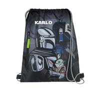 Bolsa de deporte para niños de Star Wars personalizada, con nombre, bolsa de deporte para niño Darth Vader, bolsa para zapatos con cierre, gris