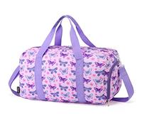 Bolsa de Deporte para niños, RAVUO Bolsa de Viaje Resistente al Agua Bolsa de Noche Bolsa de Mano Weekender para Gimnasio Deportivo con Compartimento para Zapatos y Espacio para el Bolsillo húmedo