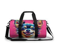 Bolsa De Deporte Perro Chihuahua De Colores Bolsa De Viaje Duffel Bolsa Redonda Gimnasio Bolsa Fitness
